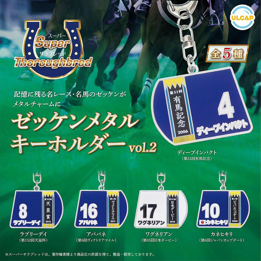 スーパーサラブレッドシリーズゼッケンメタルキーホルダーvol.2